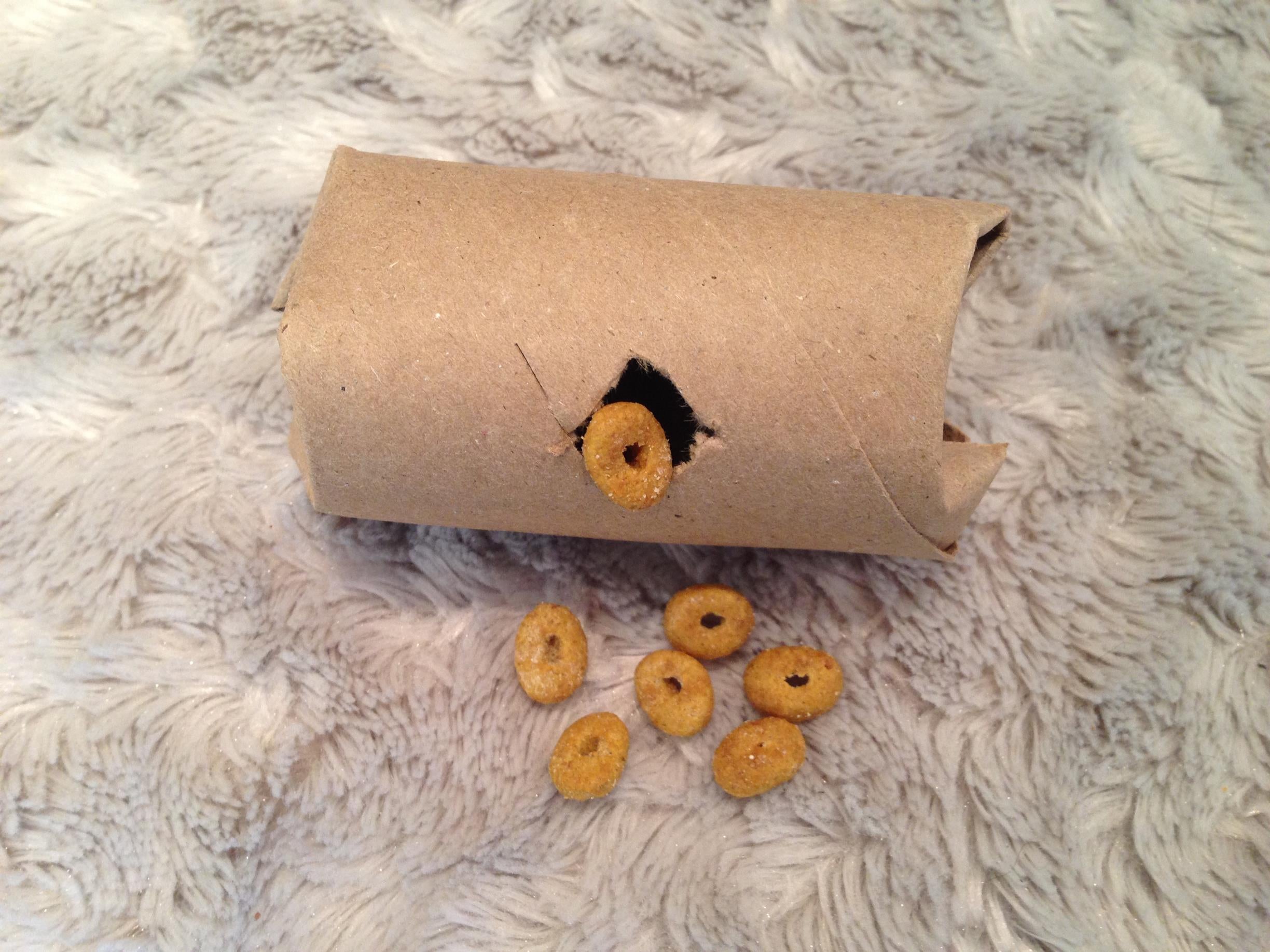 Food Puzzle for Cat - Toilet Paper Roll