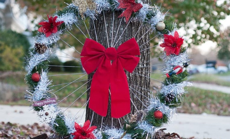 Wreath (Christmas) - Bicycle Wheel