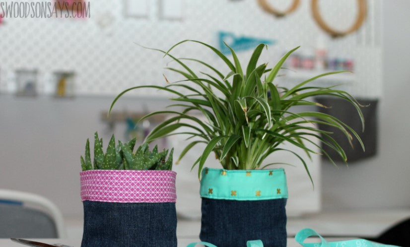 Fabric Planter - Denim