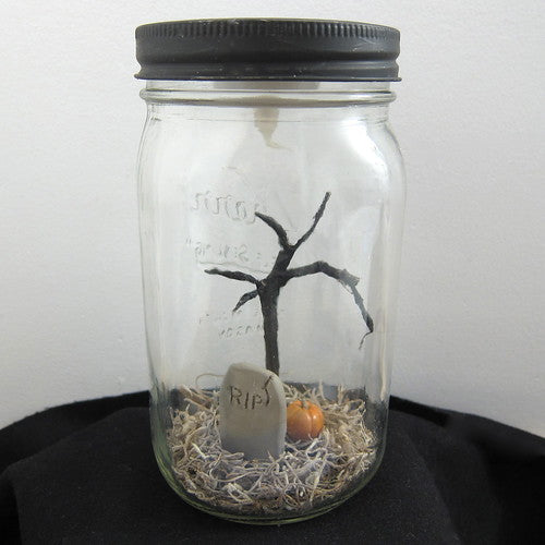 Graveyard Terrarium - Mason Jar