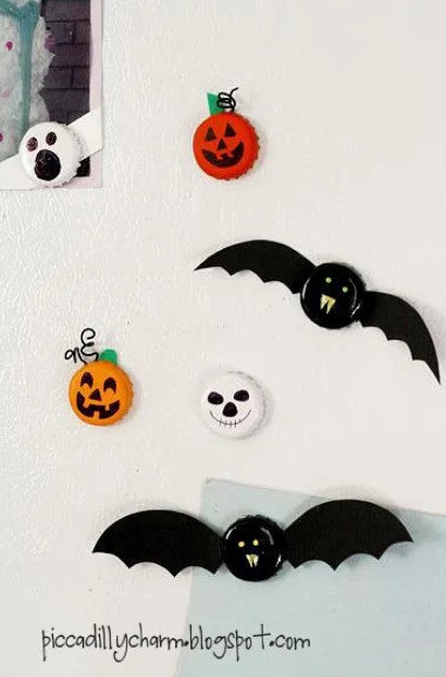 Halloween Magnets - Bottle Caps