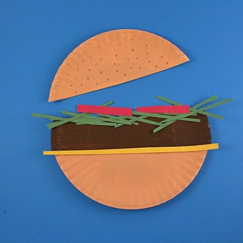 Hamburger - Paper Plate