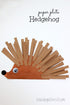 Hedgehog - Paper Plate