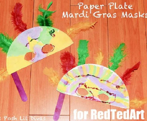Mask (Mardi Gras) - Paper Plate