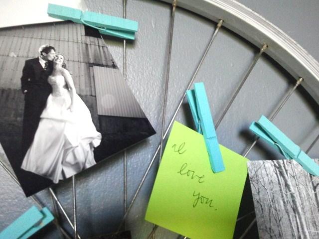 Photo Holder - Bicycle Wheel