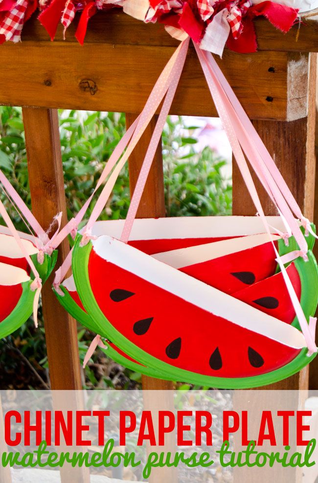 Purse (Watermelon) - Paper Plate