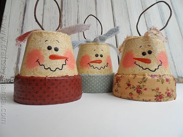 Ornament (Snowman) - Clay Pot