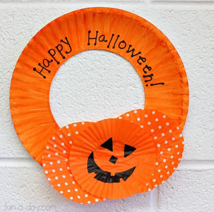 Wreath (Halloween) - Paper Plate