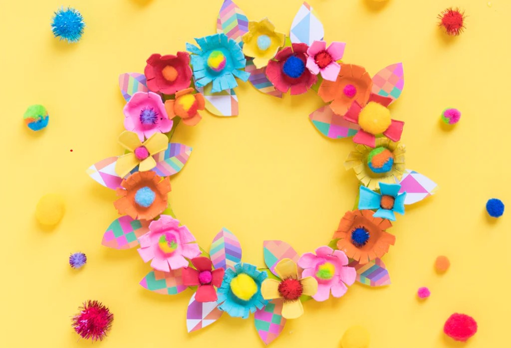 Wreath (Mother's Day) - Egg Carton